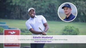 Edwin Mudanyi at the Magical Kenya Open | Mudanyi Golf Academy