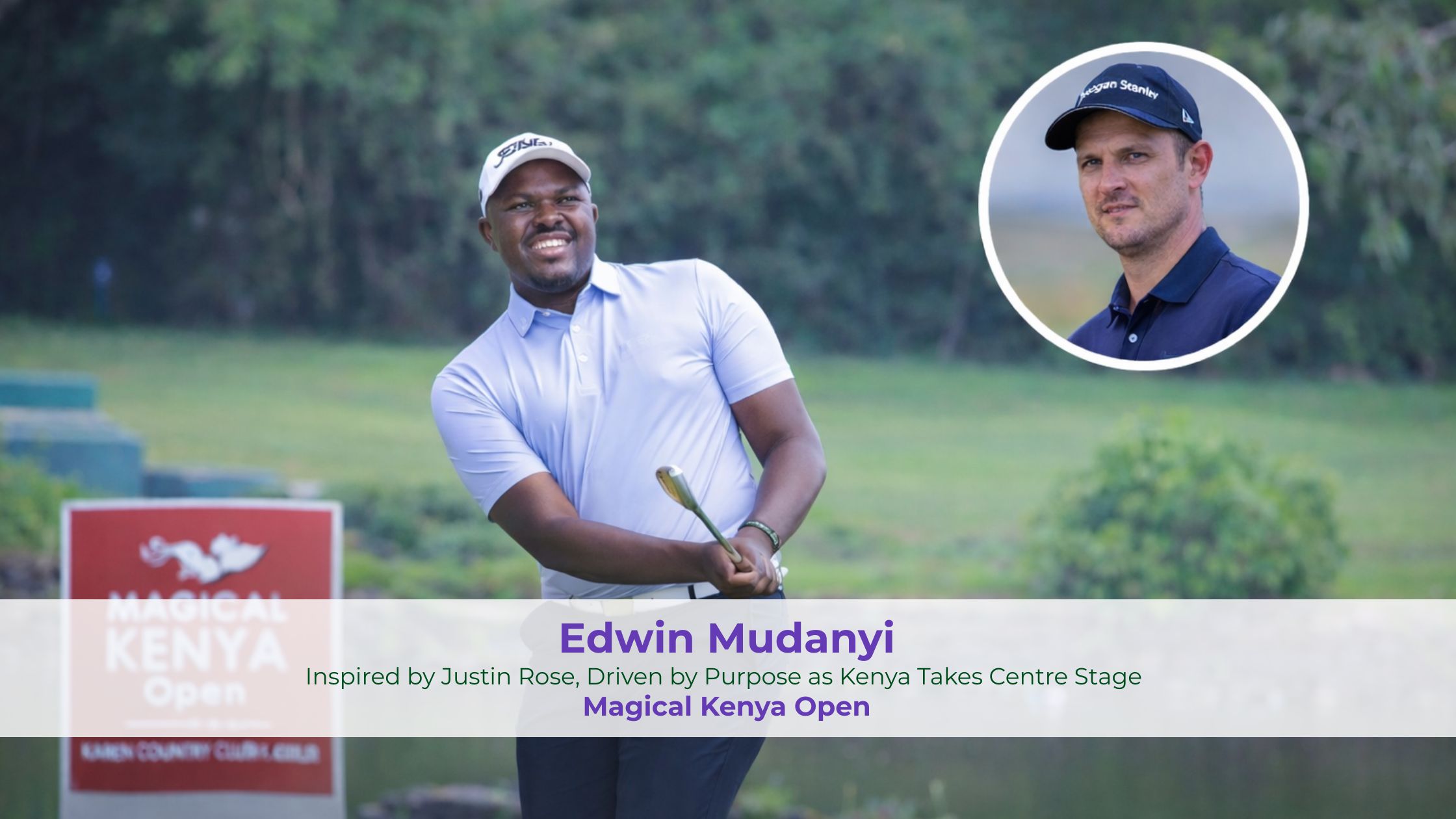 Edwin Mudanyi at the Magical Kenya Open | Mudanyi Golf Academy